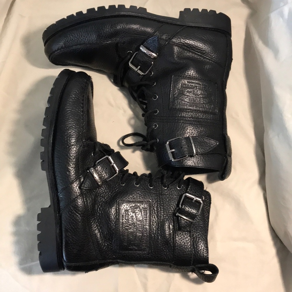 Polo Ralph Lauren Radbourne Black Boots 9.5